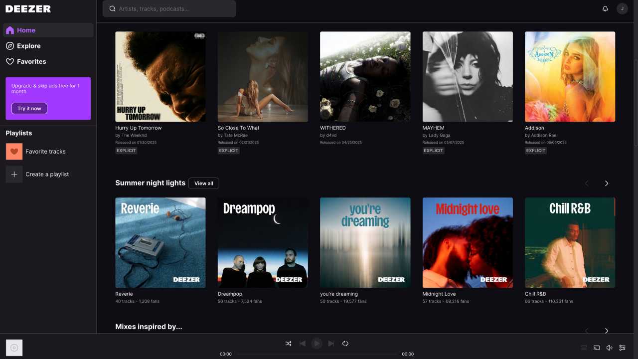 Deezer on PC